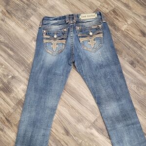 ROCK REVIVAL RHINESTONE WOMENS JEANS 27